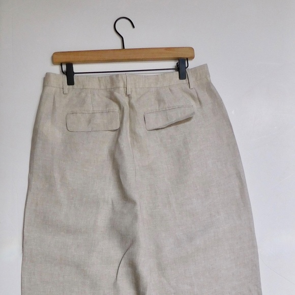 NWT!! J. CREW Wide Leg Essential Pants Flax Linen Pleated Preppy Summer Size 10 - Picture 9 of 16
